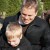 family-laughing-on-hay-ride